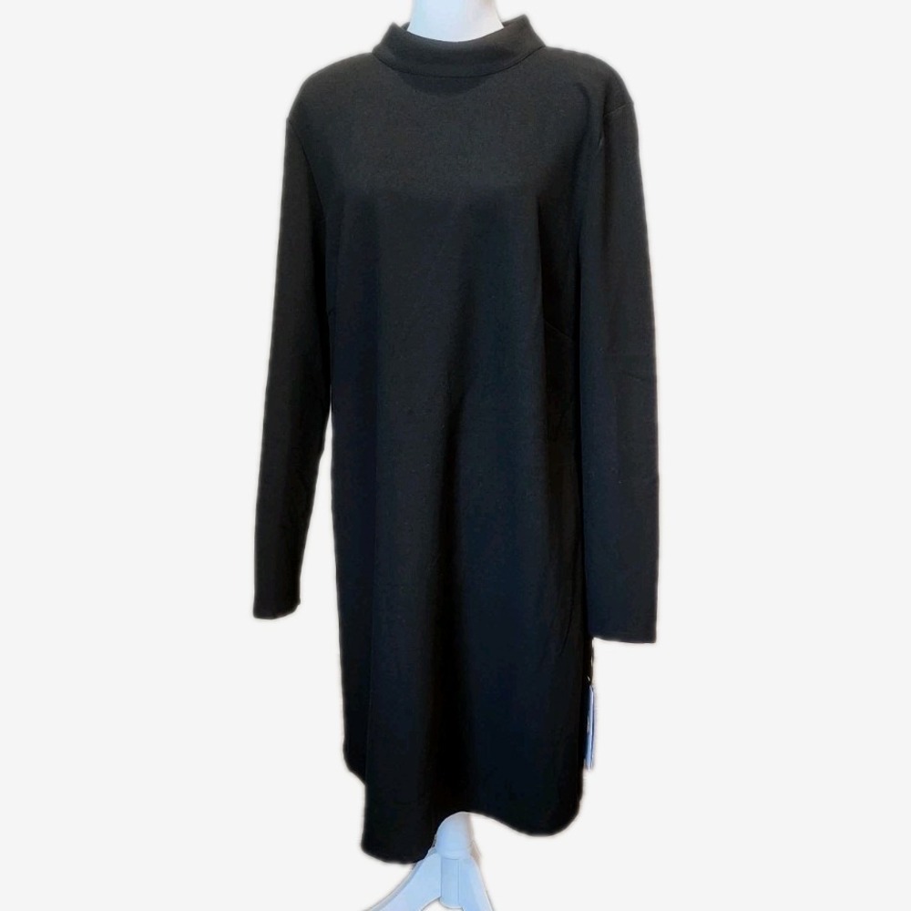 Kahlana Barfield Brown Future Collective Dress 2X Black Open Back Stretch NWT